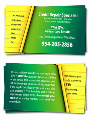 Credit Repair Specialist Business Card