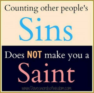 Counting other people's sins ...