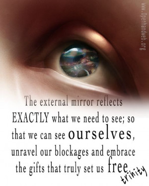 The external mirror reflects exactly what we need to see; so that we ...