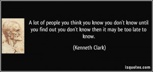 you think you know you don't know until you find out you don't know ...