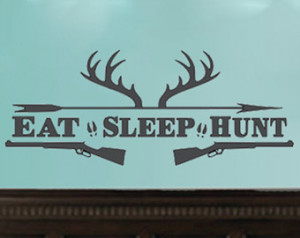 ... Antlers Arrow & Shotguns Removable Vinyl Wall Art Quotes Decal Sticker