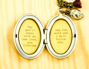 ... Opera - Broadway Jewelry - Quote Locket - Womens Locket - 