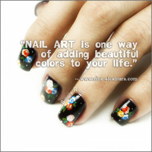 nail art used in photo is bunch of flowers note this nail art quote is ...