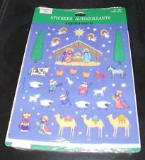 Ambassador Vintage Christmas Nativity Stickers NIP 3 Sheets