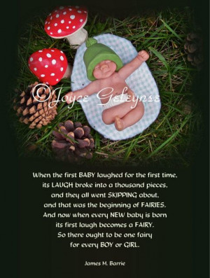 Polymer Clay Baby with Toadstools Pine Cones Quote by joycesclay, $5 ...