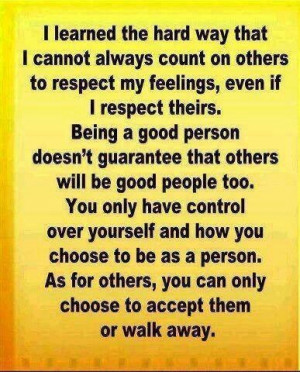 Cannot count on others....