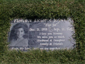 Celebrities who died young The Gravesite Of Florence-Griffith Joyner