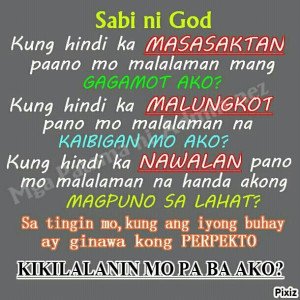 God Bless Quotes Tagalog ~ sabi ni God..... | Tagalog Quotes ...
