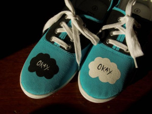 TFiOS Painted Shoes Quotes Fandom John Green by MyRainbowVeins, $65.00 ...