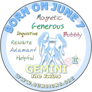 June 7 – Birthday Horoscope Personality