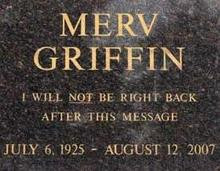 Merv Griffin Tombstone