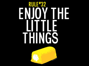 Zombieland Rules. Survival Rule #32: Enjoy the Little Things