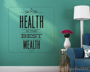 ... Decal, Health Vinyl Wall Art Quotes, Be Healthy Wall Decor for Dentist