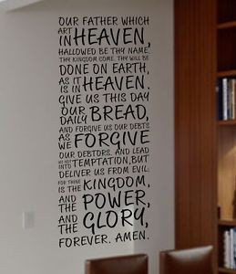 THE-LORDS-PRAYER-BIBLE-KING-JAMES-MATTHEW-Quote-Vinyl-Wall-Decal-Decor ...