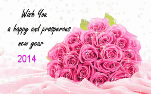 New Year Wish With Roses, Flowers eCards, Greeting Cards