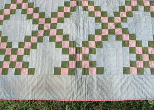 Early 1900's Antique Primitive Patchwork Irish Chain Quilt SIGNED Folk ...