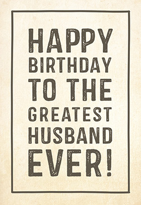 Printable Birthday Card - Greatest Husband