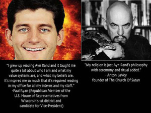 Paul Ryan, Ayn Rand, and the Church of Satan (Photo)