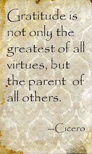 Must have gratitude to be virtuous! #Thanksgiving