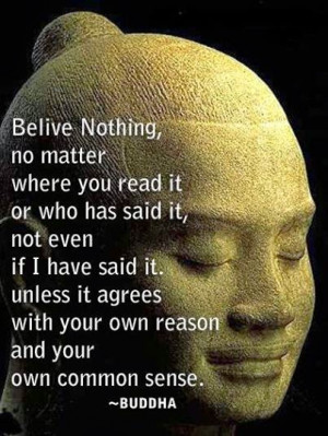 Gautam Buddha's Thought About Belief!