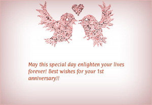 ... enlighten your lives forever! Best wishes for your 1st anniversary