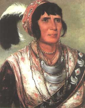 Seminole Chief Osceola, portrait painted by George Catlin while ...