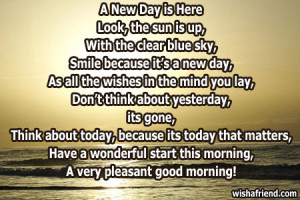 ... Morning Poems – Inspirational Good Morning Poem, Quotes and Sayings