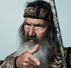 Duck Dynasty star Phil Robertson on the cover of GQ December 2013