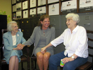 ... Harper Lee, right, in Monroeville, Ala. Alice Lee has died, she was