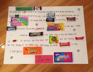 Candy quote board for boyfriendQuotes Boards, Candies Quotes For Gift