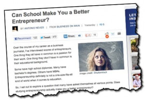 business education vs entrepreneur experience
