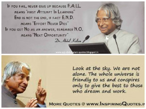 We bring you the collection of the Quotes by DR. A.P.J. ABDUL KALAM .