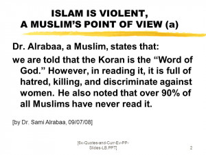 6x-Quotes-and-Curr-Ev-PP- Slides-LB.PPT]2 ISLAM IS VIOLENT, A MUSLIMS ...