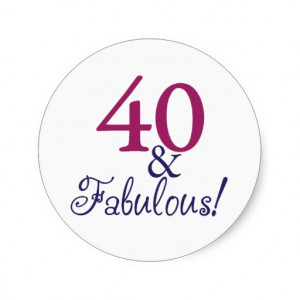 40 und fabelhaftes (40. Geburtstag) Runder Aufkleber