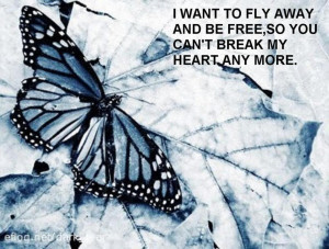 ... Sad Pictures With Quotes: The Butterfly And Leave With Sad Quote