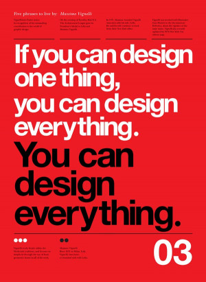 ... Posters by Anthony Neil Dart with quotes by by Massimo Vignelli