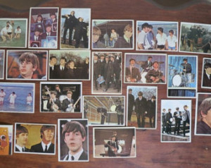 ... Beatles Color Trade Cards from 1964 - Beatles' quotes on the backs