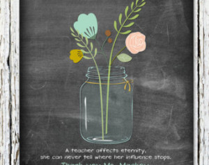 ... Educational Quote, Thank you gift, Chalkboard style print Art 8