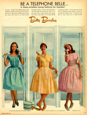 vintage everyday fashion advertisements from the 1960s