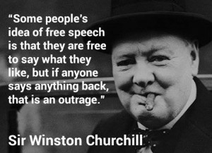 priceless quote from Churchill on free speech