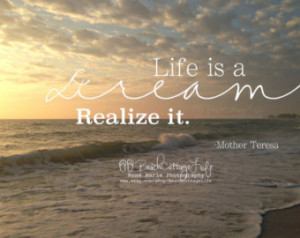 (Mother Teresa Quote Sunset BEACH COASTAL Living Inspirational Beach ...