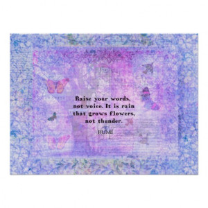 RUMI inspirational quote with beautiful art Poster