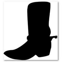 Black Cowboy Boot With Spurs
