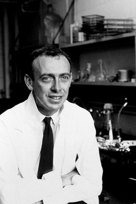 James Watson in the lab
