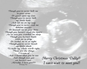Christmas Gift for Dad Mom to be from unborn child Personalized Poetry ...