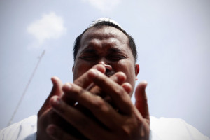 wahid a supporter mourns former indonesia president abdurrahman wahid