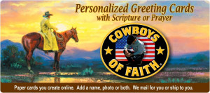 Cowboys of Faith Personalized Greeting Cards honoring the great ...