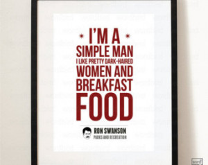 Ron Swanson Bacon And Eggs Poster Fathers day poster, parks and