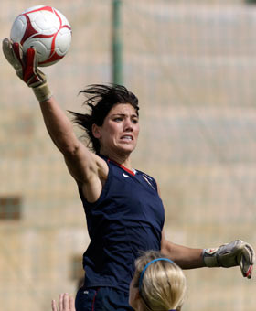 Hope Solo Soccer player Hope Solo attends Ubisoft's 