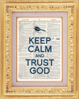 Keep Calm And Trust God - Vintage Dictionary Print Vintage Book Print ...